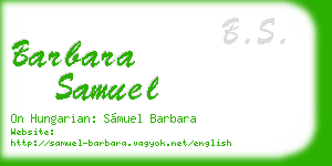 barbara samuel business card