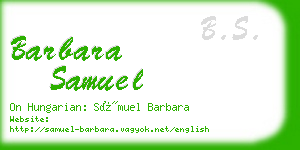barbara samuel business card